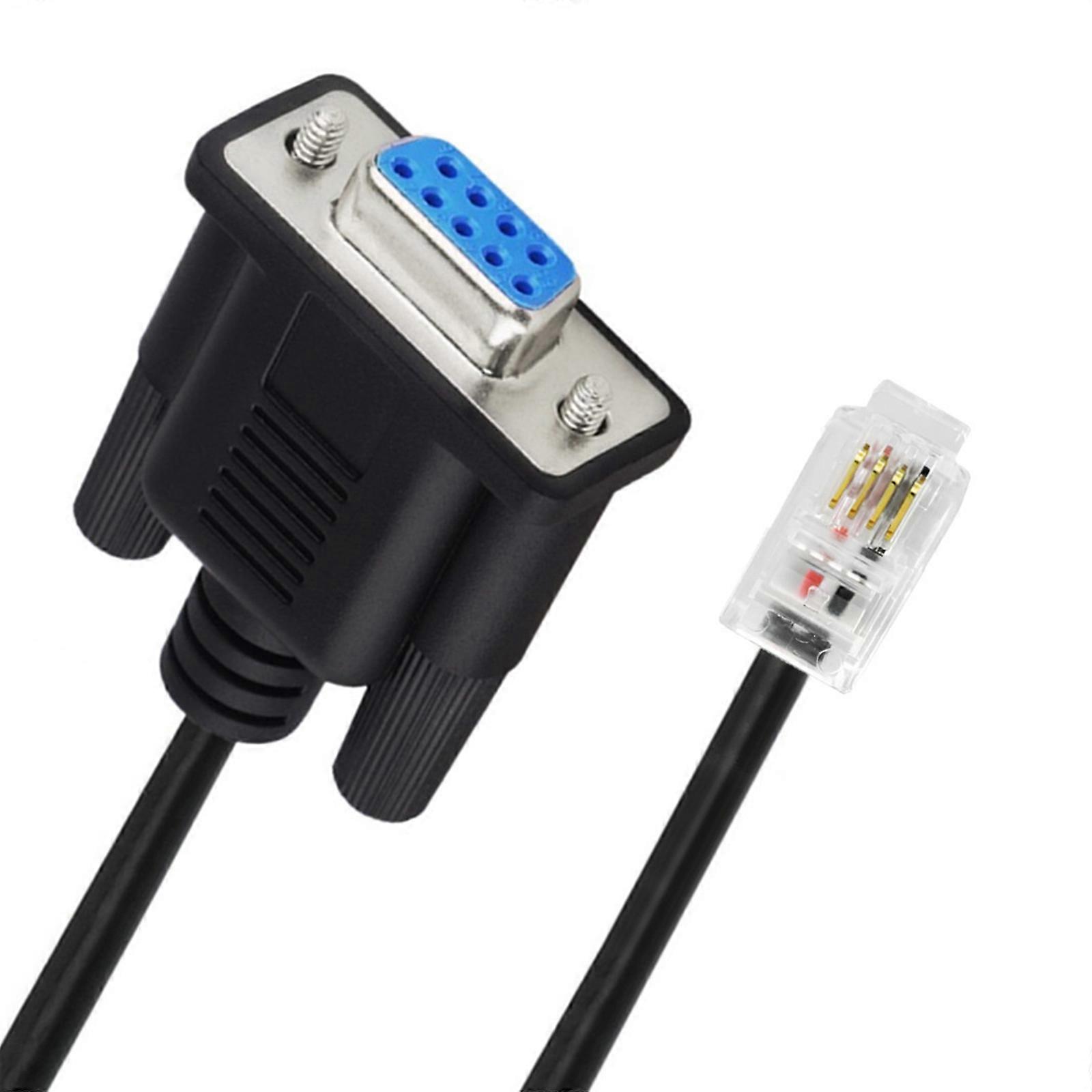 RJ9 4P4C to DB9 9 Pin RS232 Console Cable with Durability PVC Cord for Quick and Stable Connection Multicolor