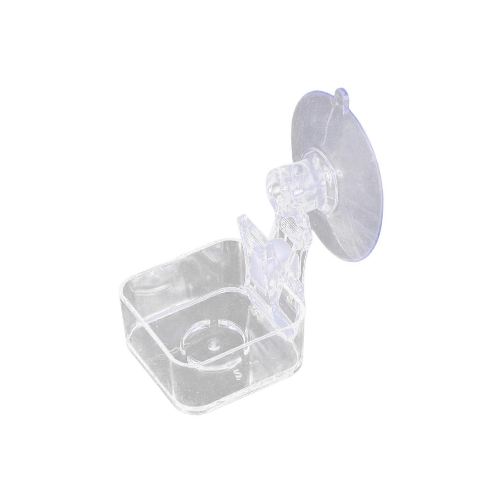 Reptilien Futter- und Wassernapf mit Saugnapf Kunststoff-Futternapf für kleine Haustiere Leicht zu reinigendes Design Ungiftiges Tablett Mehrfarbig