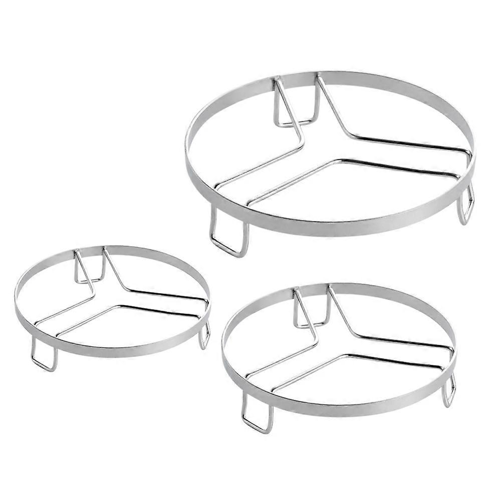 3 Pcs Reusable Steaming Rack Steamer Cooling Kitchen Accessory Waterproof Solid 304 Stainless Steel