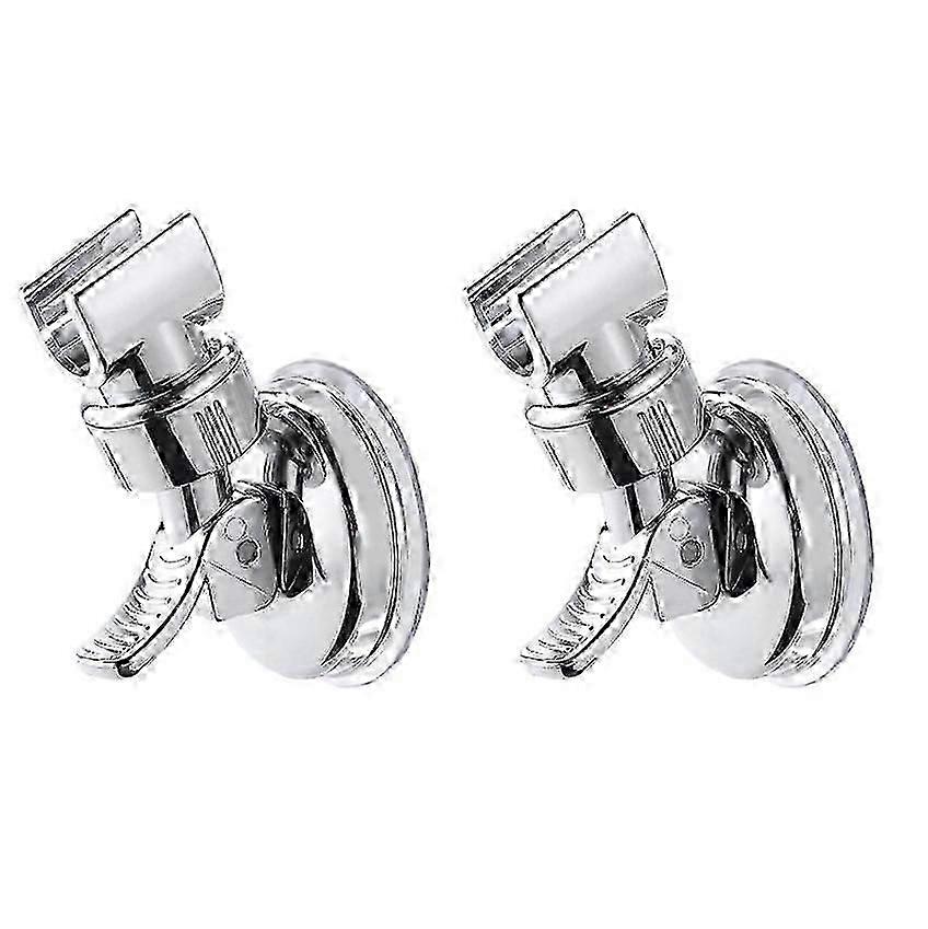 2pcs Adjustable Shower Head Holder with Suction Cup, No Drill, Waterproof
