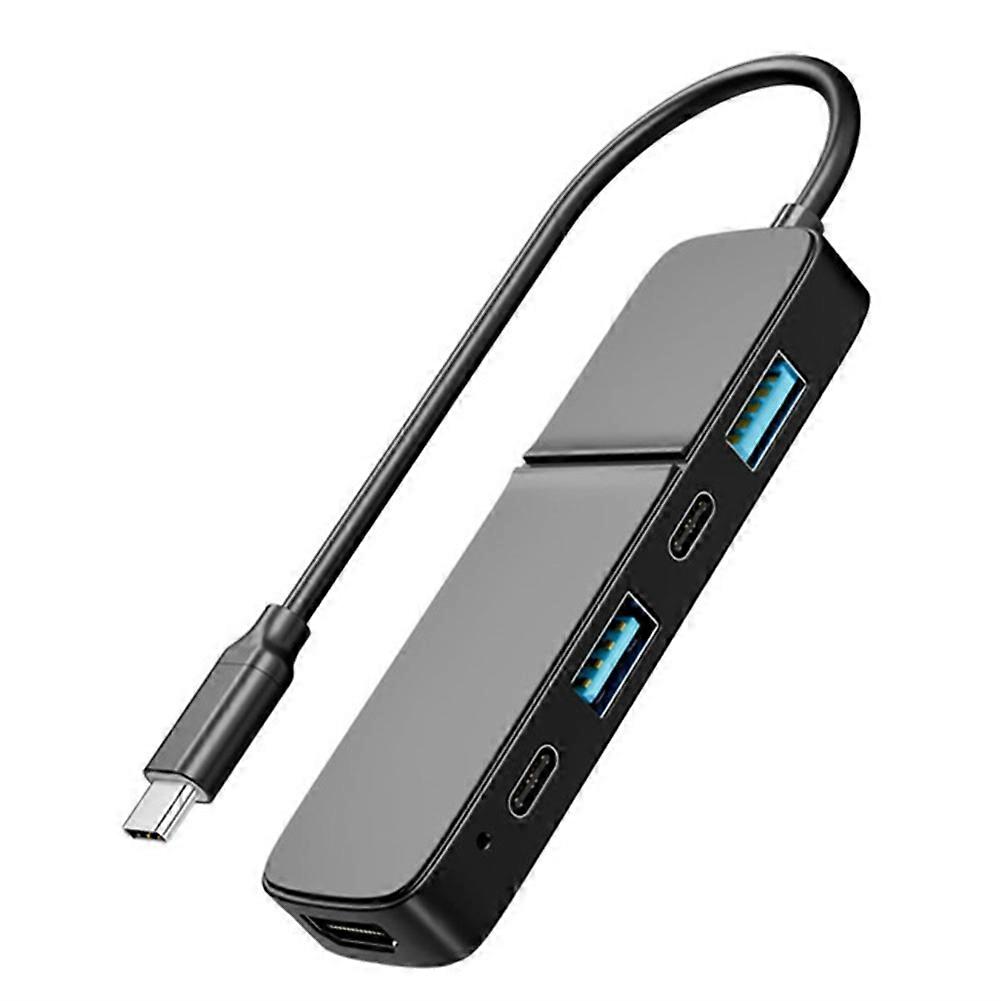 5-Port USB 3.0 Hub with 4K HDMI-Compatible - Dual USB-A/C, 5Gbps Data Transfer for Flash Drives & Portable Hard Disks