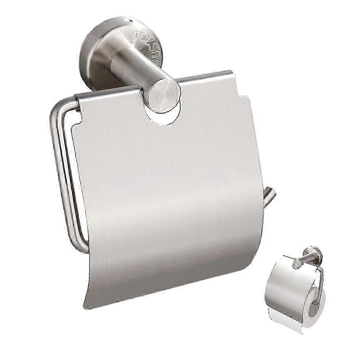 حامل لفة المرحاض ، حامل ورق التواليت ، حامل ورق التواليت للحمام مع غطاء حامل لفة المرحاض المثبت على الحائط للفندق (D-V2)