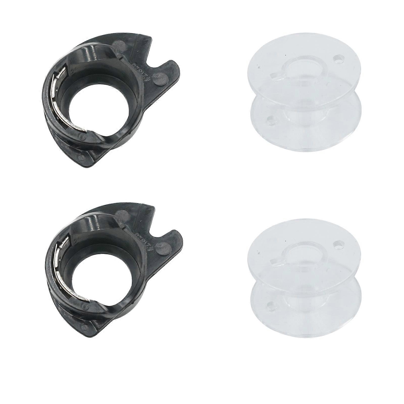 Practical Household Shuttle Rotary Bobbin Case Part Replacements Plastic Bobbin and Bobbin Case Set for Sewing Machine Multicolor