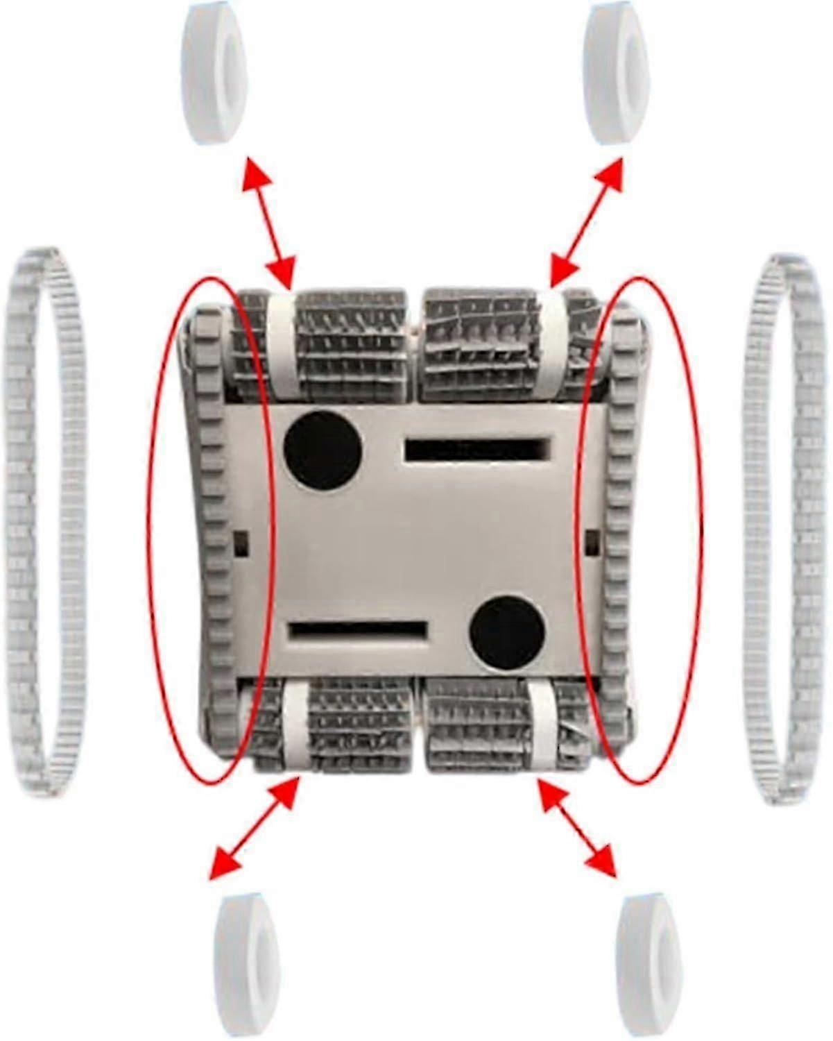 Replacement Kit for Dolphin Robot Pool Cleaner 9985006-R2 Rails & 6101611-R4 Rings Set Compatible with M400 S200