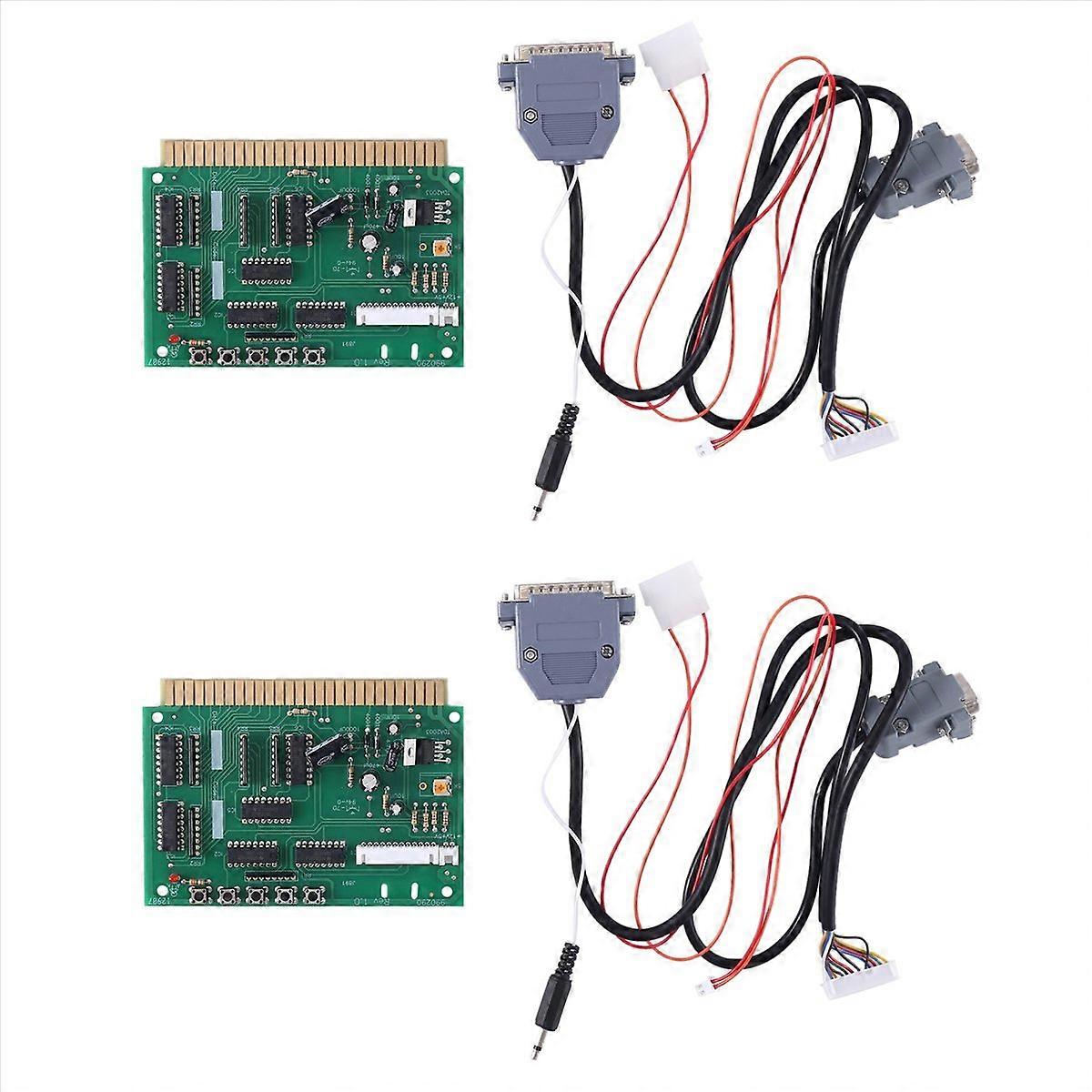 2X PC to Jamma Converter Board Game PC 2 Jamma Computer to Game Keyboard to Joystick Converter