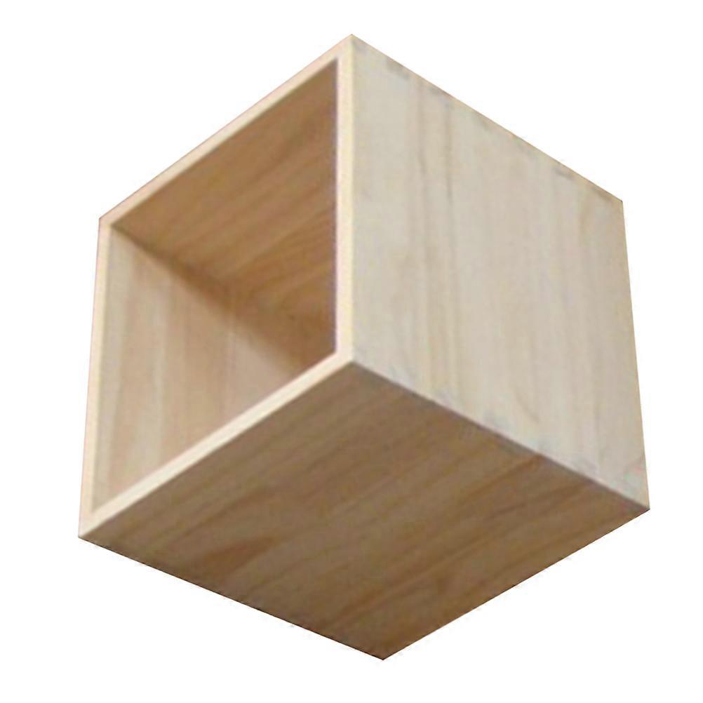 Beige Wooden Storage Box for Storage Modular Unfinished