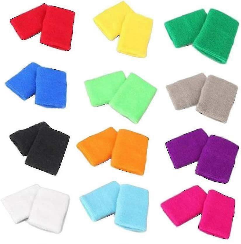 24 κομμάτια Sweatband βραχιόλι βαμβάκι αθλητικά βραχιολάκια απορροφητικά sweatbands για τους άνδρες