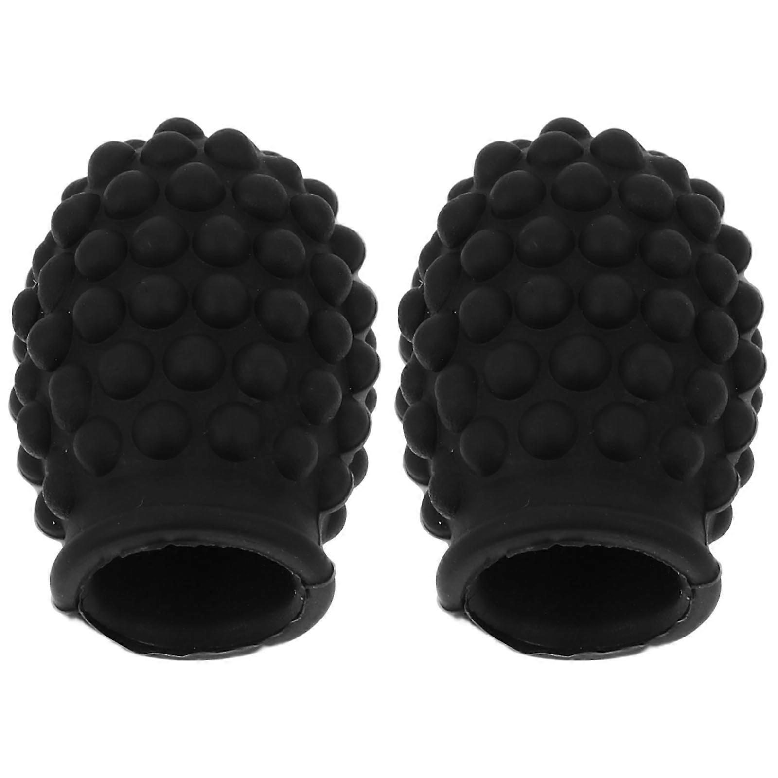 Drum Mutes Drumstick Head Covers for Drumsticks Home Practice Black 2Pcs