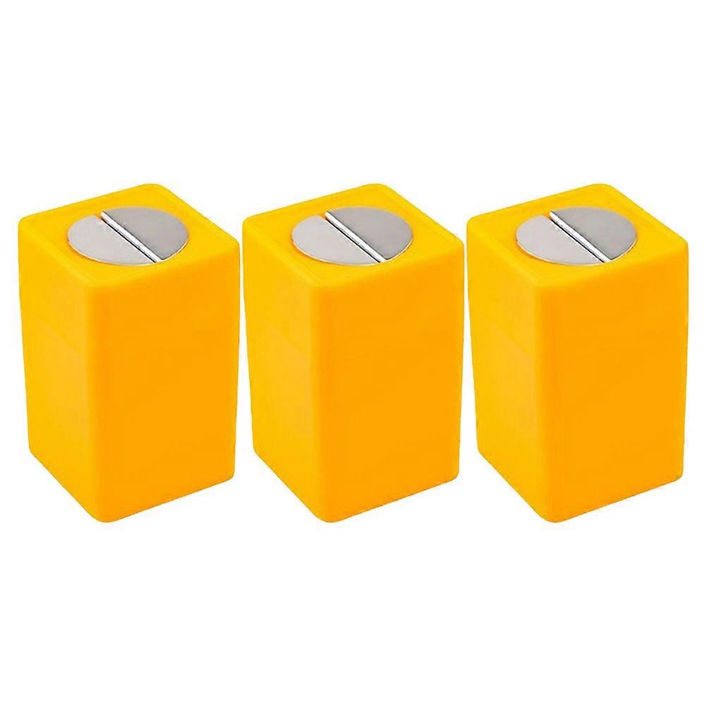 Sharps Disposal Containers Storage Case For Used Rusty Yellow 6.80X4.30X4.30CM Storing 3Pcs