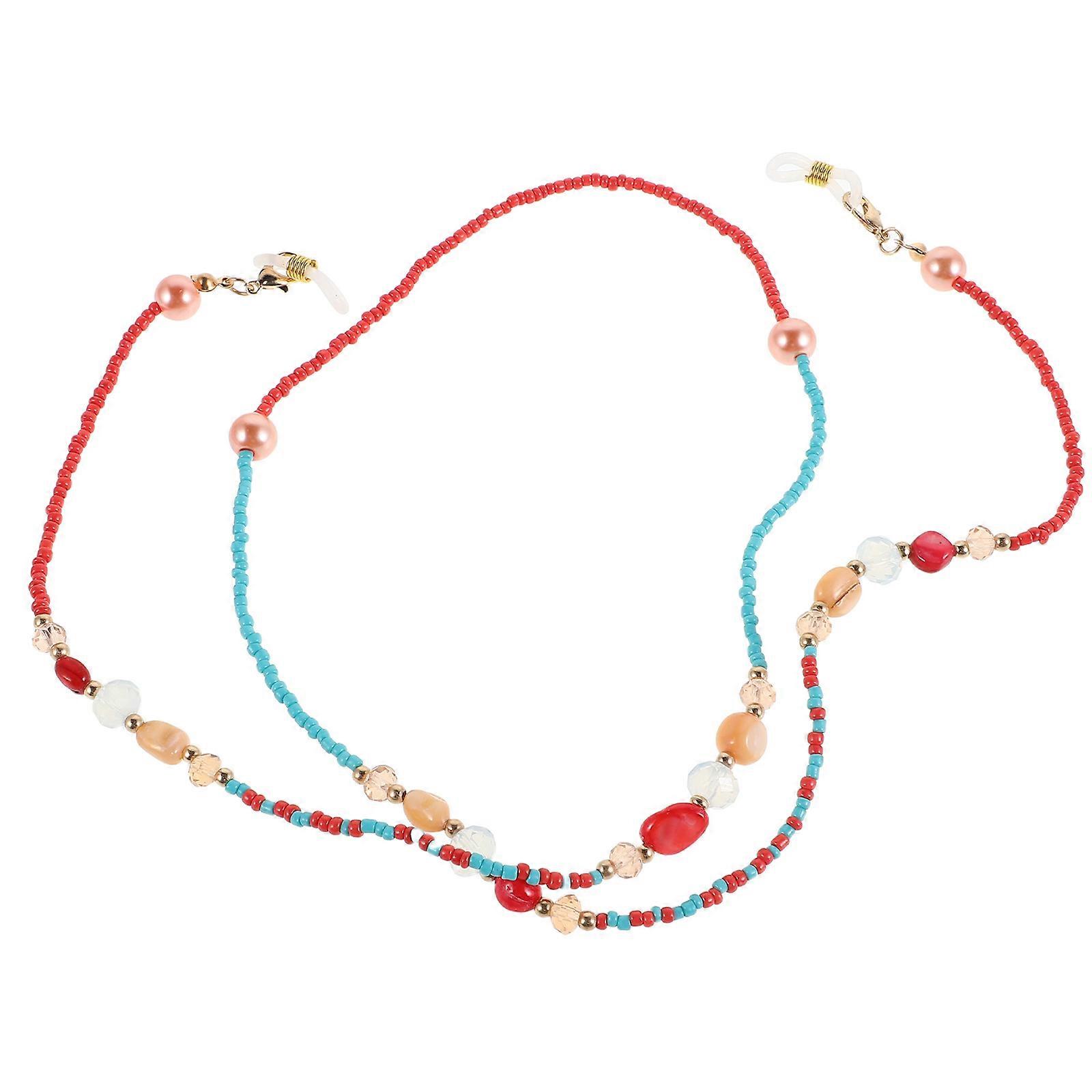 Multi Color Beaded Eyeglass Chain for Decor Glasses Retainer Strap Lanyard
