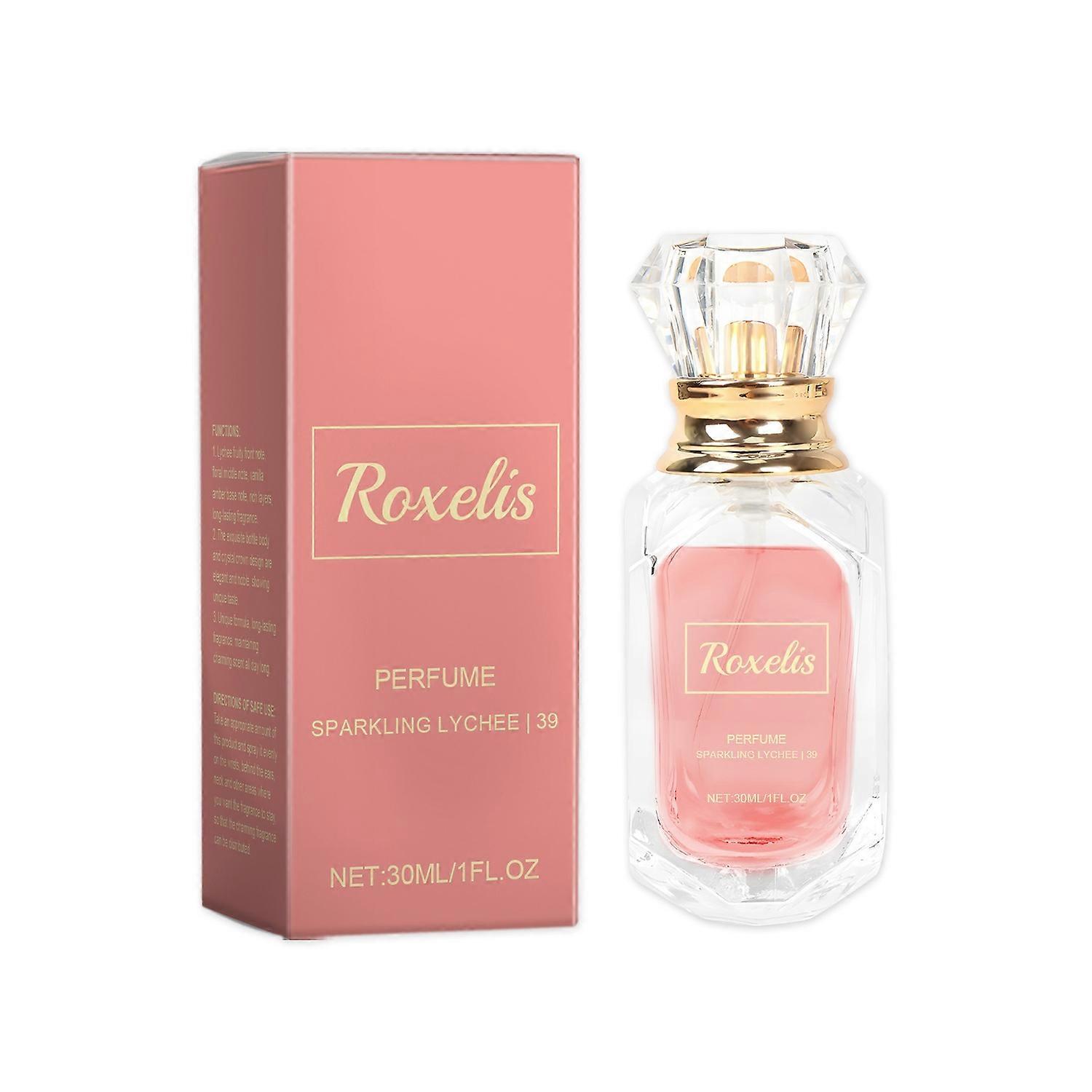 1-6PCS ROXELIS Sparkling Lychee Perfume Eau de Parfum 30ml Fresh Lychee Fragrance Rose Extract Long 