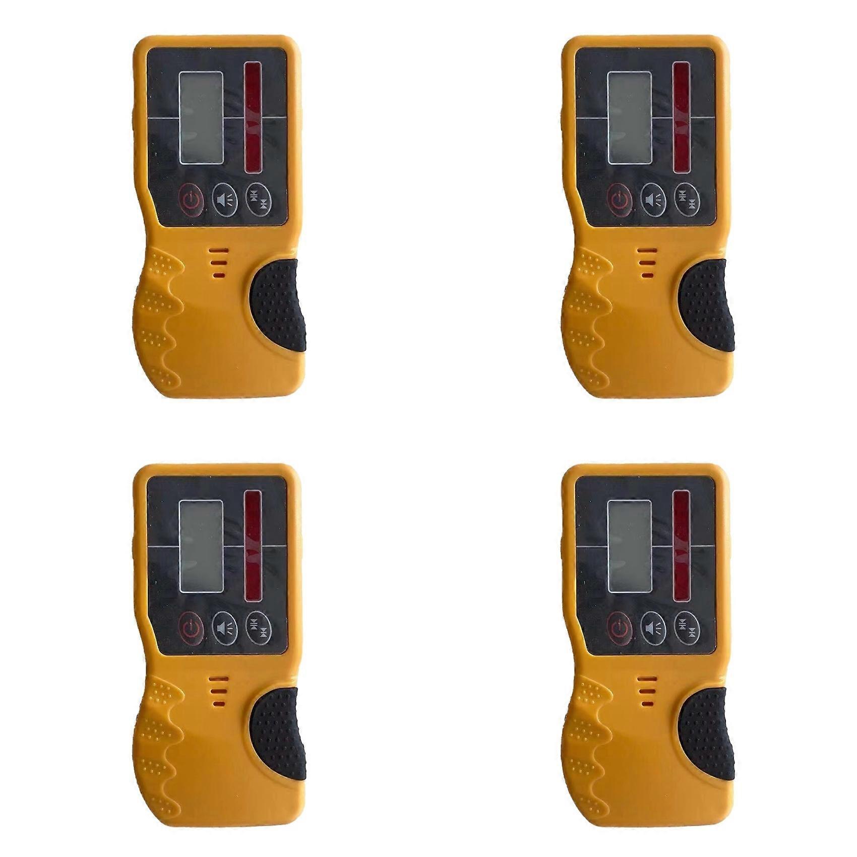 4X Receiver of Self-Leveling Rotary Laser Level Ourdoor RRotating Laser Level Detector with Heavy-Duty Clamp Red Light