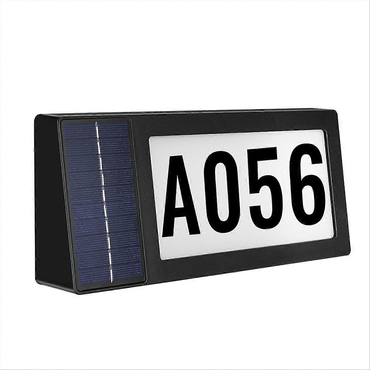 Solar Address Sign, Illuminated House Numbers Solar Powered