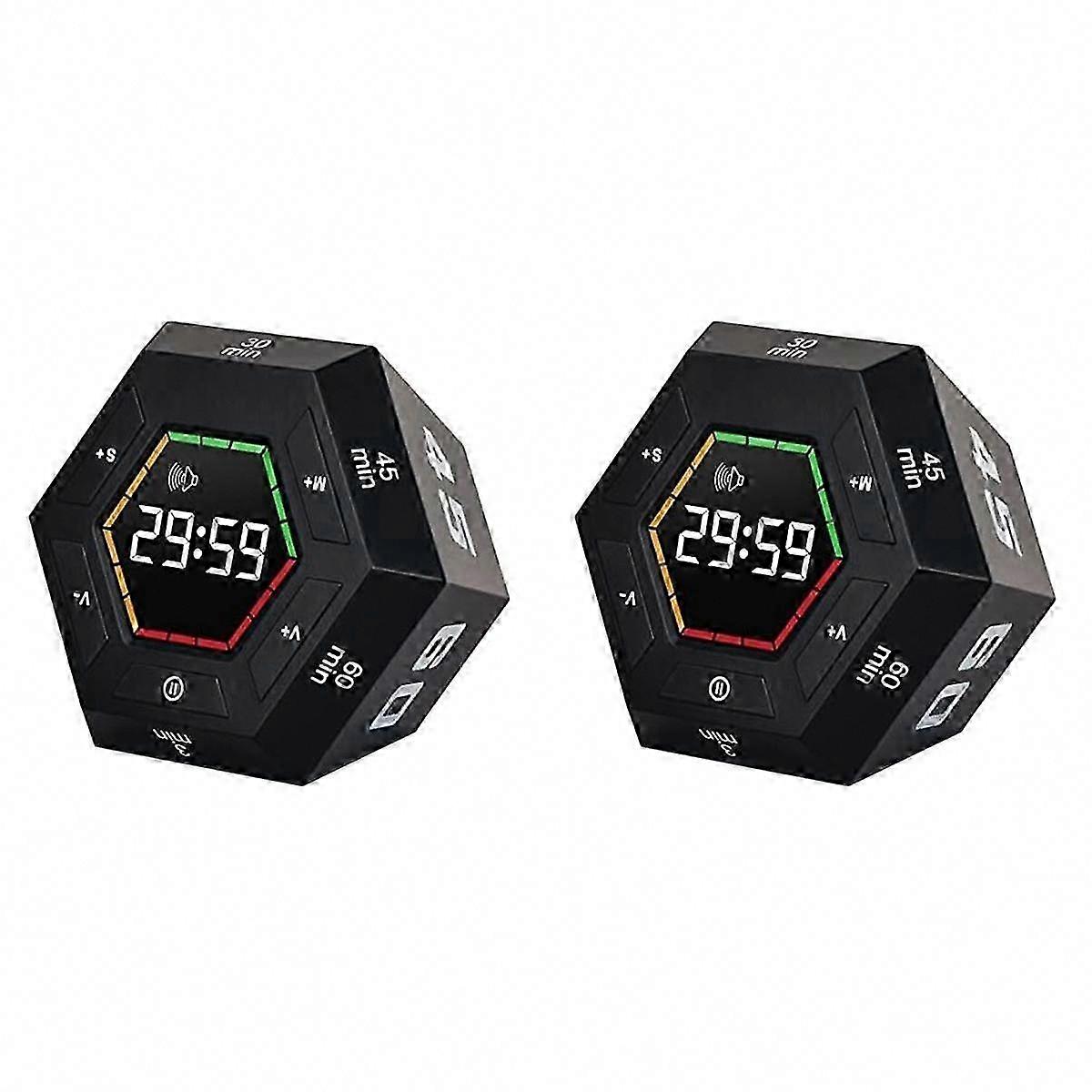 2X Pomodoro Timer, Productivity Timer with 3, 5, 15, 30, 45, 60 Minute Presets, Smart Countdown Timer for Focus