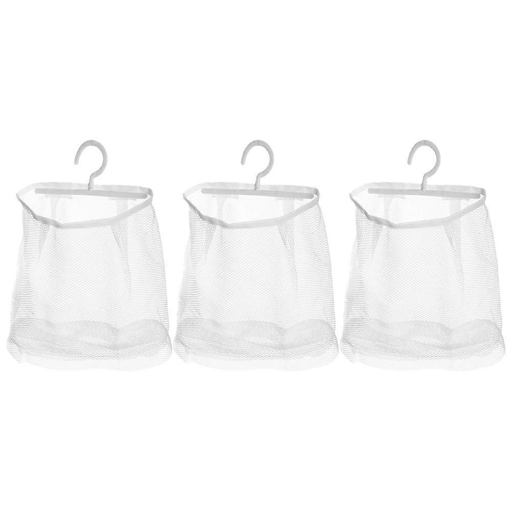 Mesh Storage Pouch Hanging Organizer for Kitchen and Bathroom 3Pcs Set