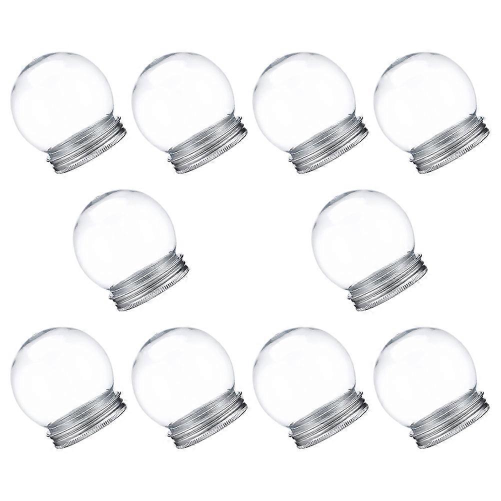 Transparent Plastic Snow Globe Candy Jar DIY Kit with 10Pcs Fillable Balls