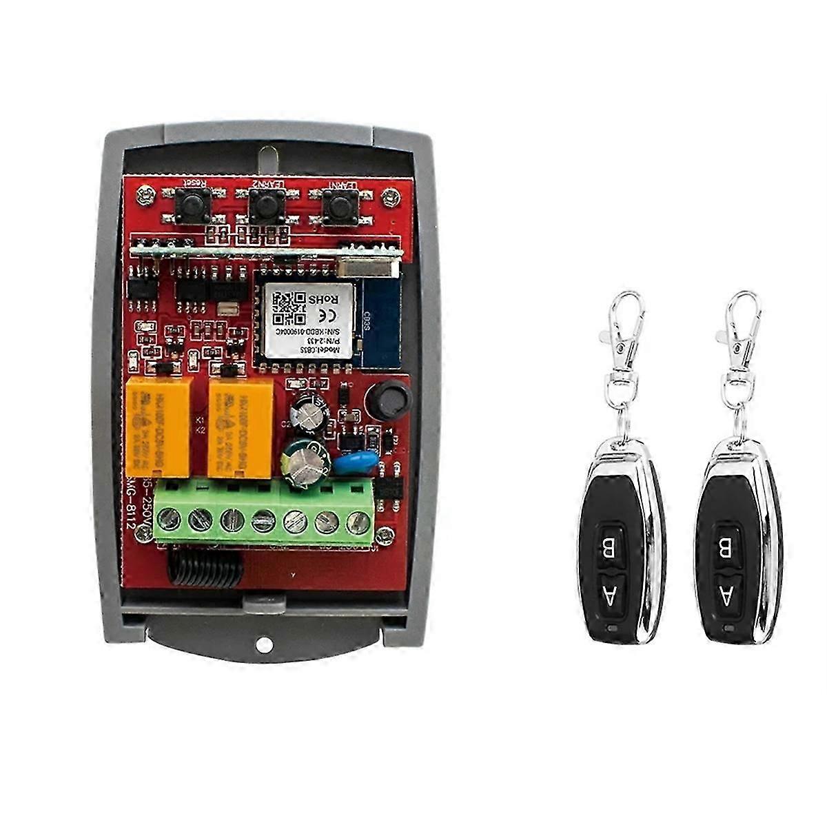 433MHz Rolling Code Garage Door Remote Control RF Receiver 85-250V