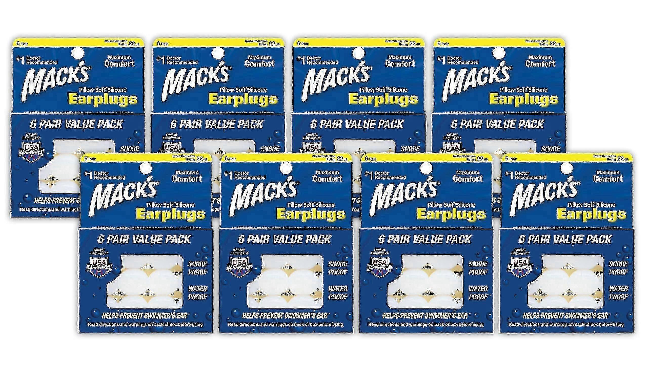 6 Pair Pillow Soft Silicone Earplugs for Sleeping and Snoring Relief Pack of 12