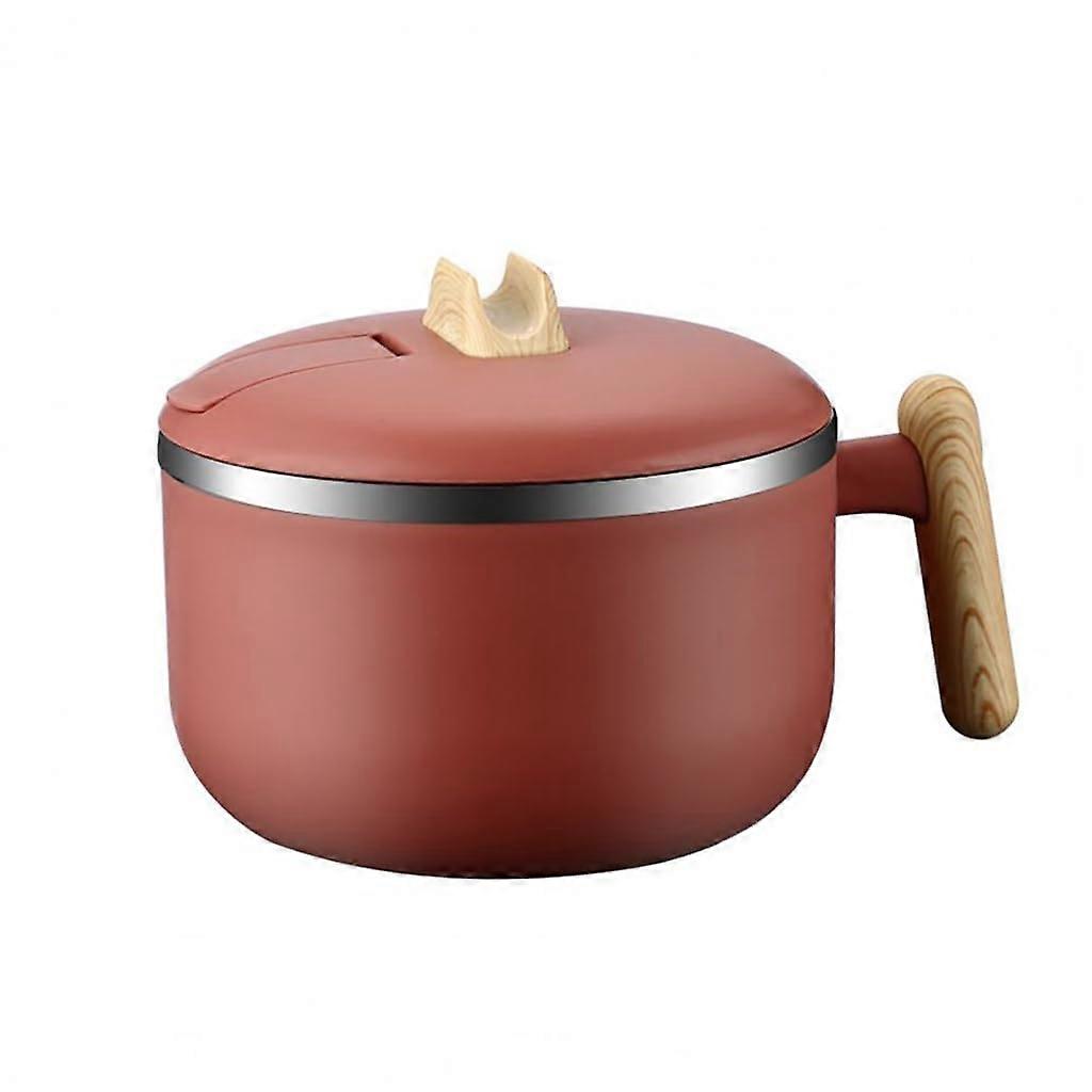 Stainless Steel Cereal Bowl with Lid and Ergonomic Handle, Double Wall Insulated Large Capacity