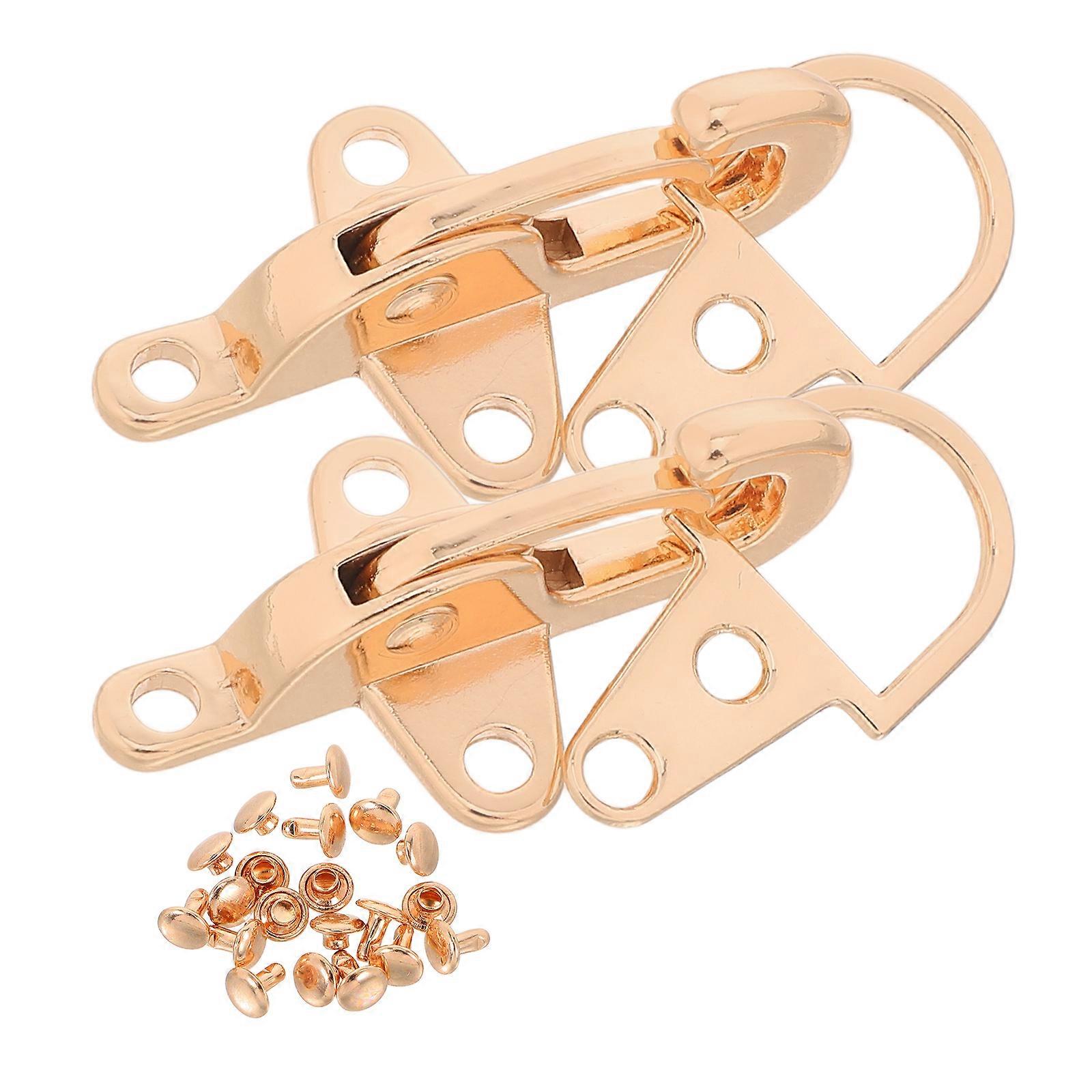 Rectangular Alloy Buckles For Outerwear Simple Design Closure Easy Installation 2 Sets