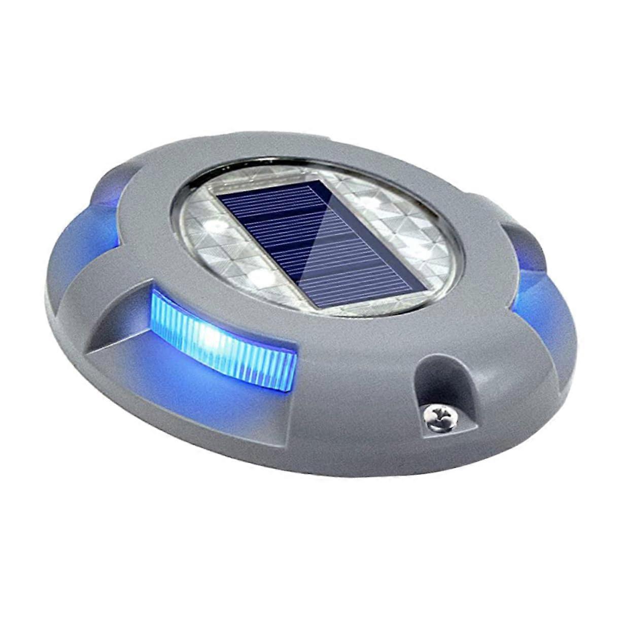 Solar Deck Lights Solar Powered LED Waterproof Flush Mount for Pathways Driveways Gardens