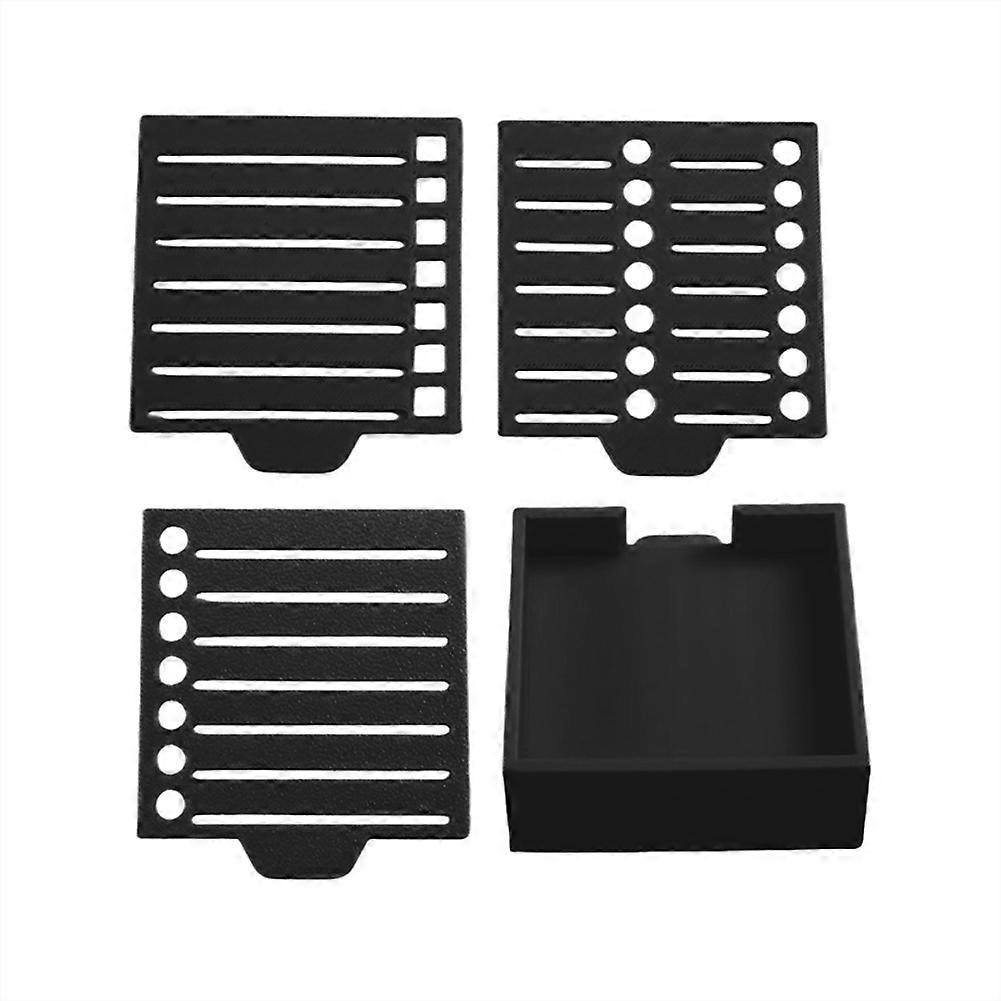 Sticky Note Stencil Compatible with Post Notes,3x3 Sticky Pads Base with 2 Stencils Included,Memo Pad Organizer Black