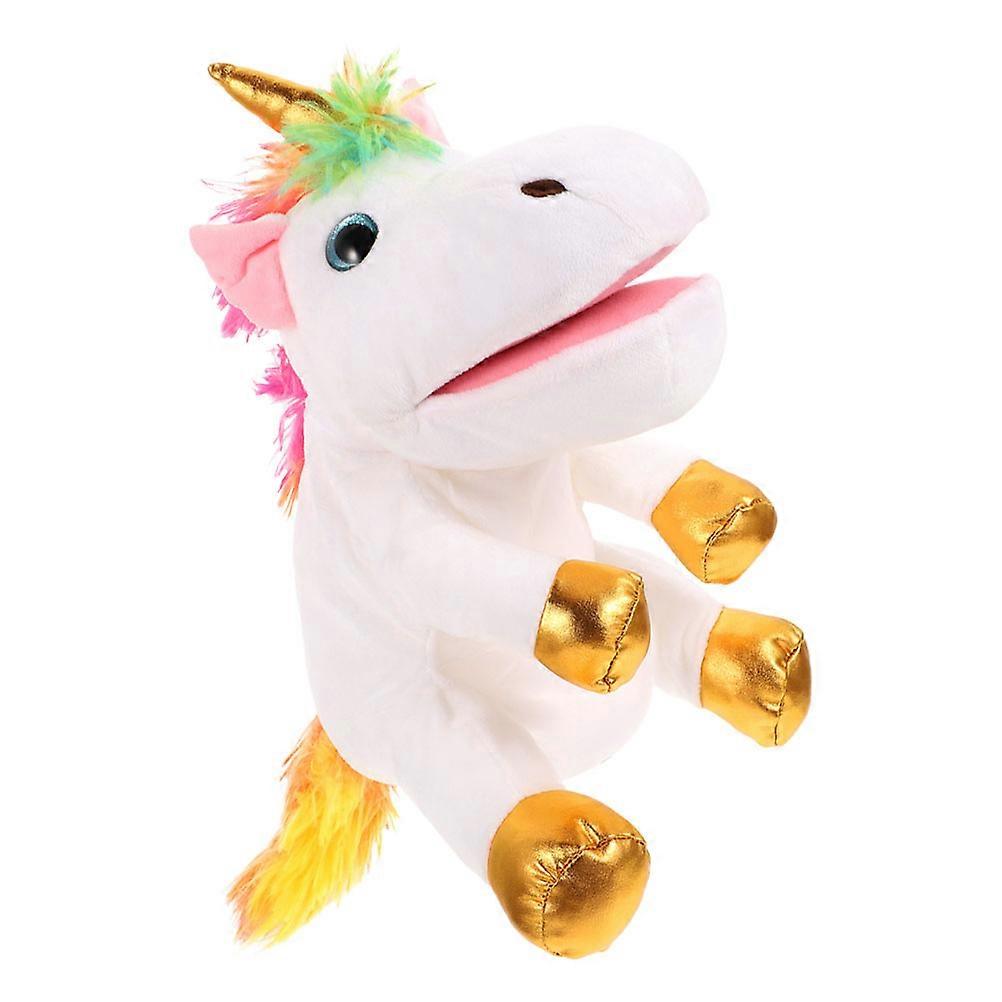Plush Unicorn Hand Puppet for Kids Interactive Storytelling Toy
