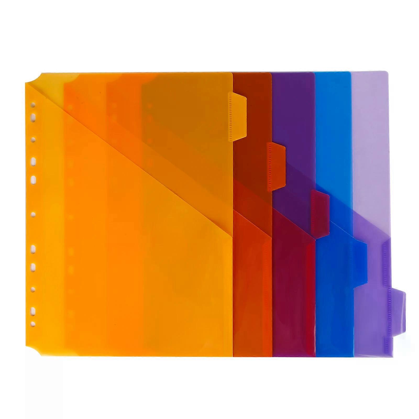 Eagle A4 Index Page 5 Color ��Built-in Name Tab Pocket�� Classification Page folder separators ��Suitable For Notebook Loose-leaf
