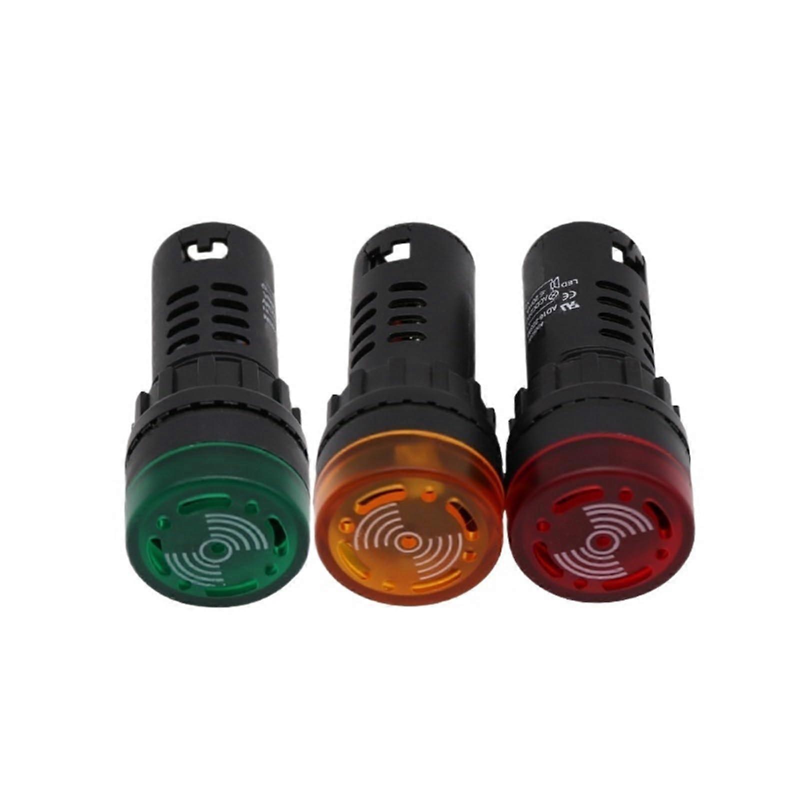 24V Industrial Warning Buzzer with Chime, Dual Mode  Decibel Alarm, Red 22mm Durable Design