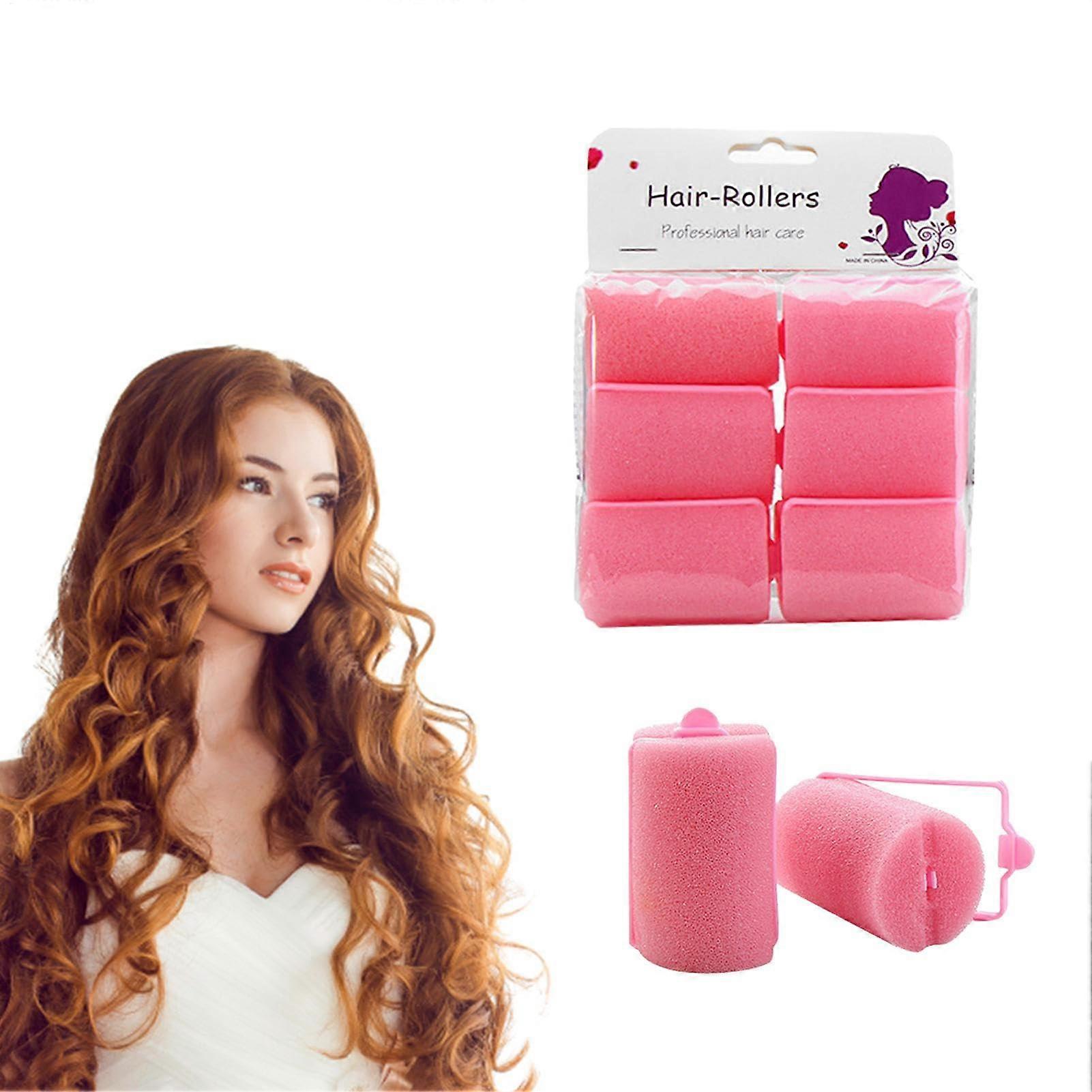 Heatless Hair Curlers Soft Foam Rollers for Overnight Comfort and Flexible Styling Pack of 6