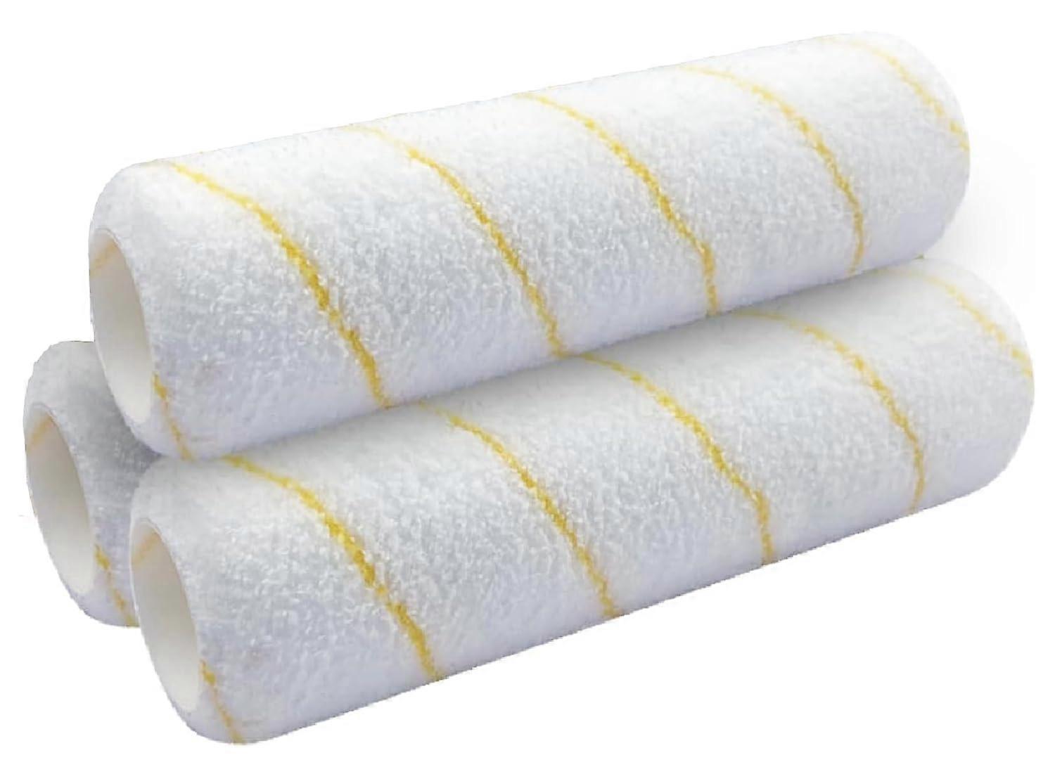 9 Inch Microfiber Paint Roller Covers 3 Pack 1/2 Inch Nap for Walls and Ceilings Efficient Coverage