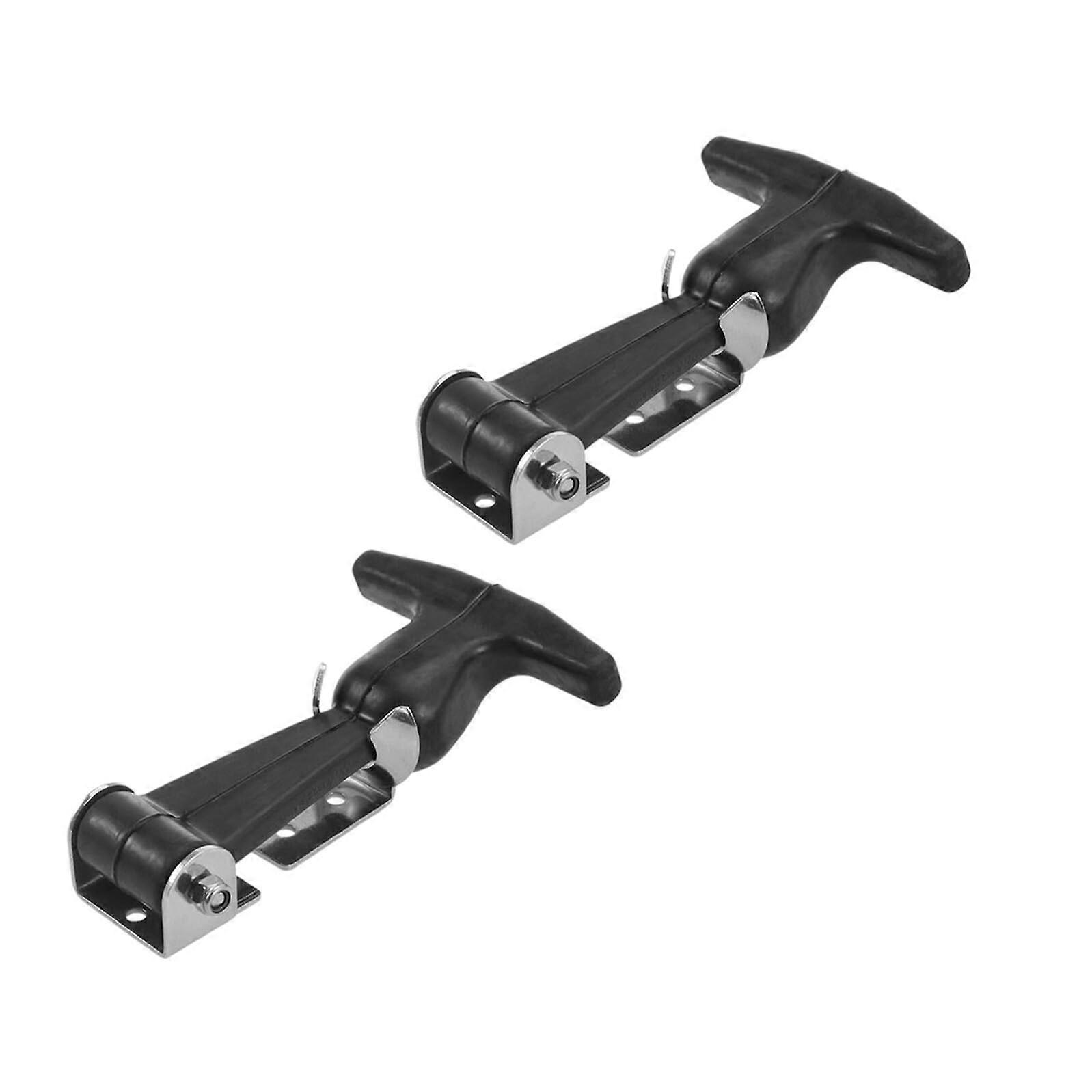 2pcs Heavy Duty T Handle Draw Latches with Rubber Grip and Vibration Absorption for Toolbox Cart