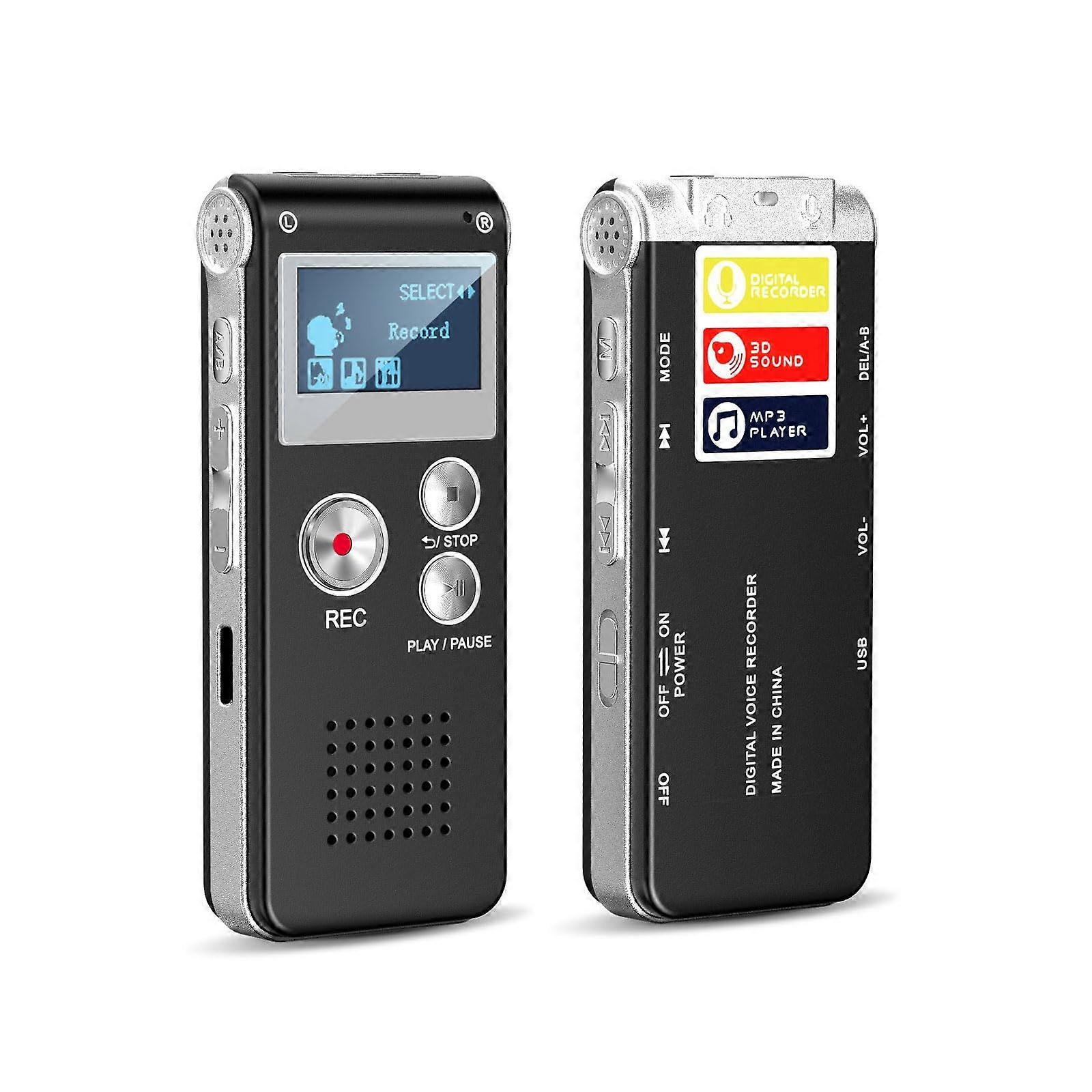 32GB Digital Voice Recorder with Playback, Noise Reduction HD Audio, USB Transfer for Lectures