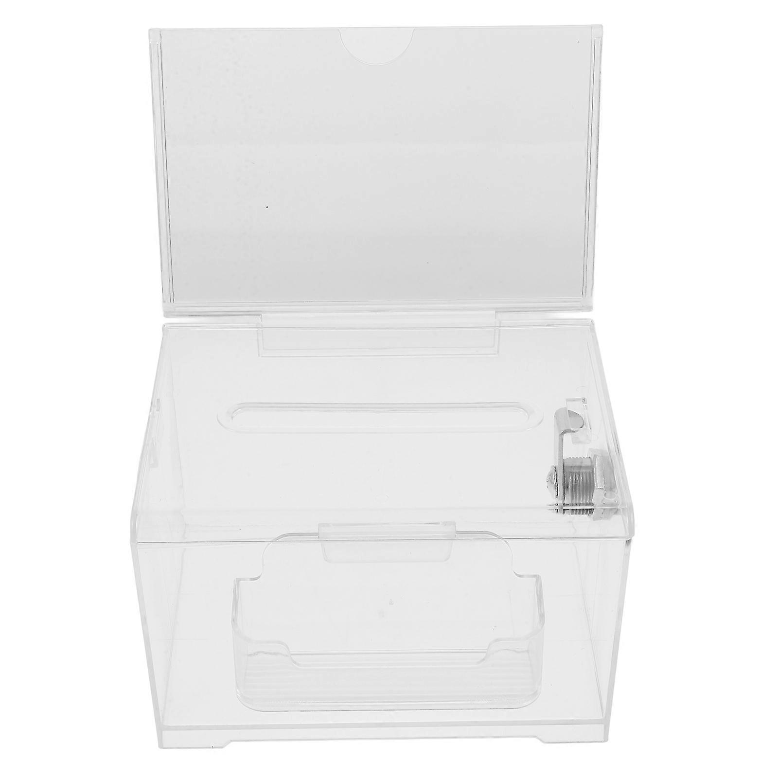 Clear Voting Box Acrylic with Lock 4Pcs for Fundraising Activities