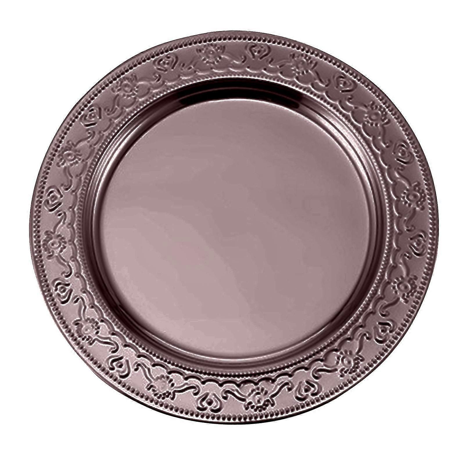 Stackable Dinner Plate Mirror Polish Stainless Steel Western Steak Serving Dish Kitchen Gadget