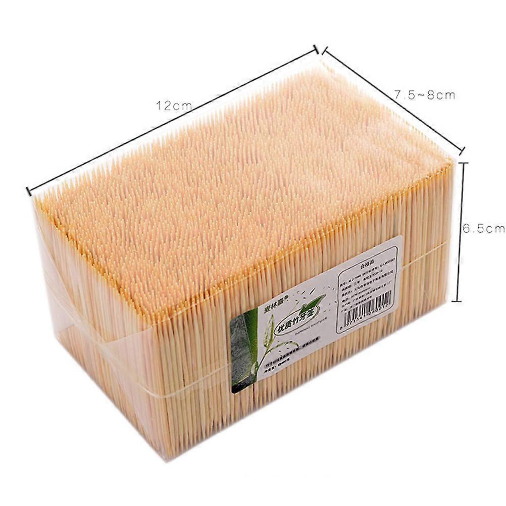 Bamboo Toothpick Disposable Toothpicks for Fruit Picking 3500Pcs