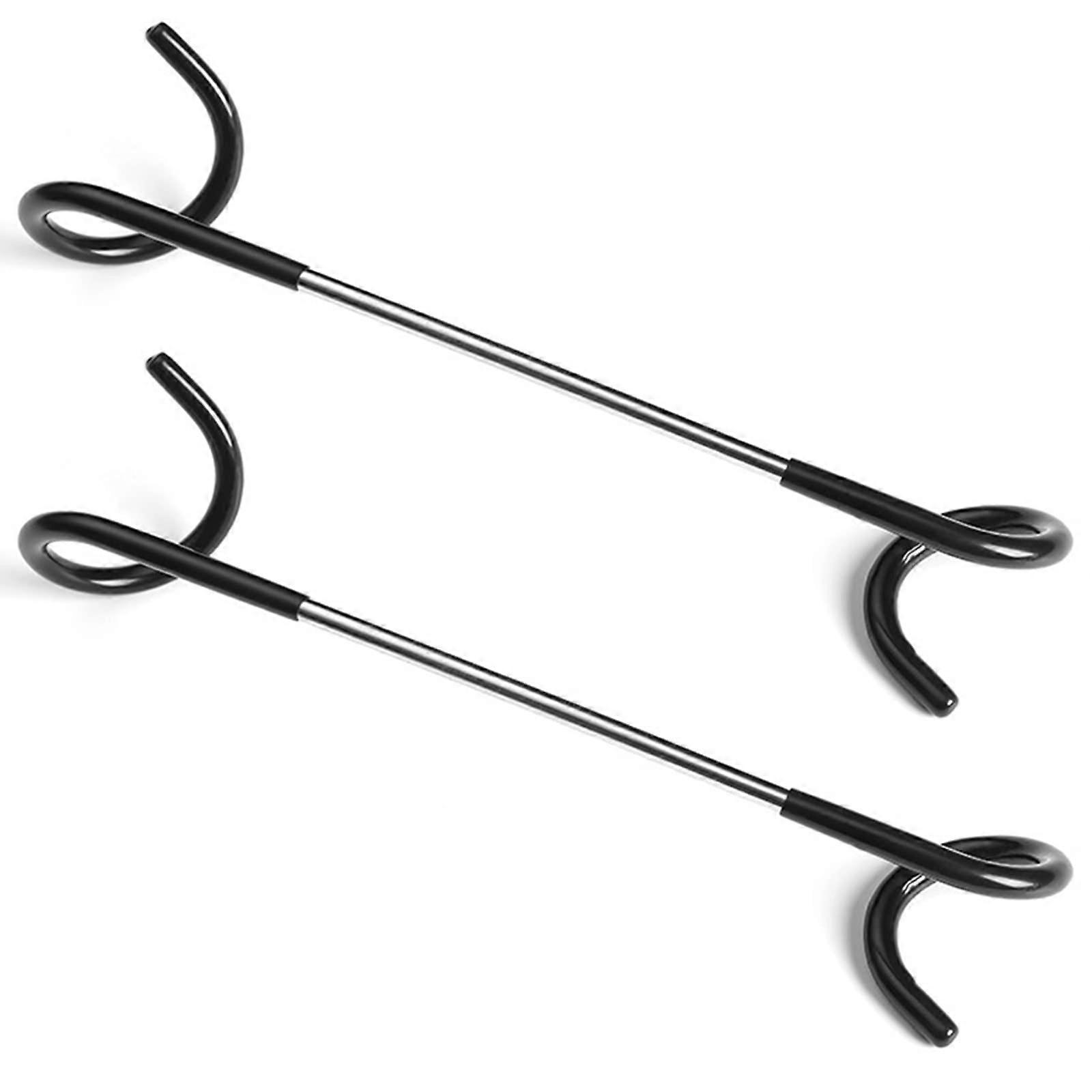 2PCS Bird Feeder Pole Hook Attachment with Adjustable DoubleEnd Arm, Squirrel Deterrent Steel