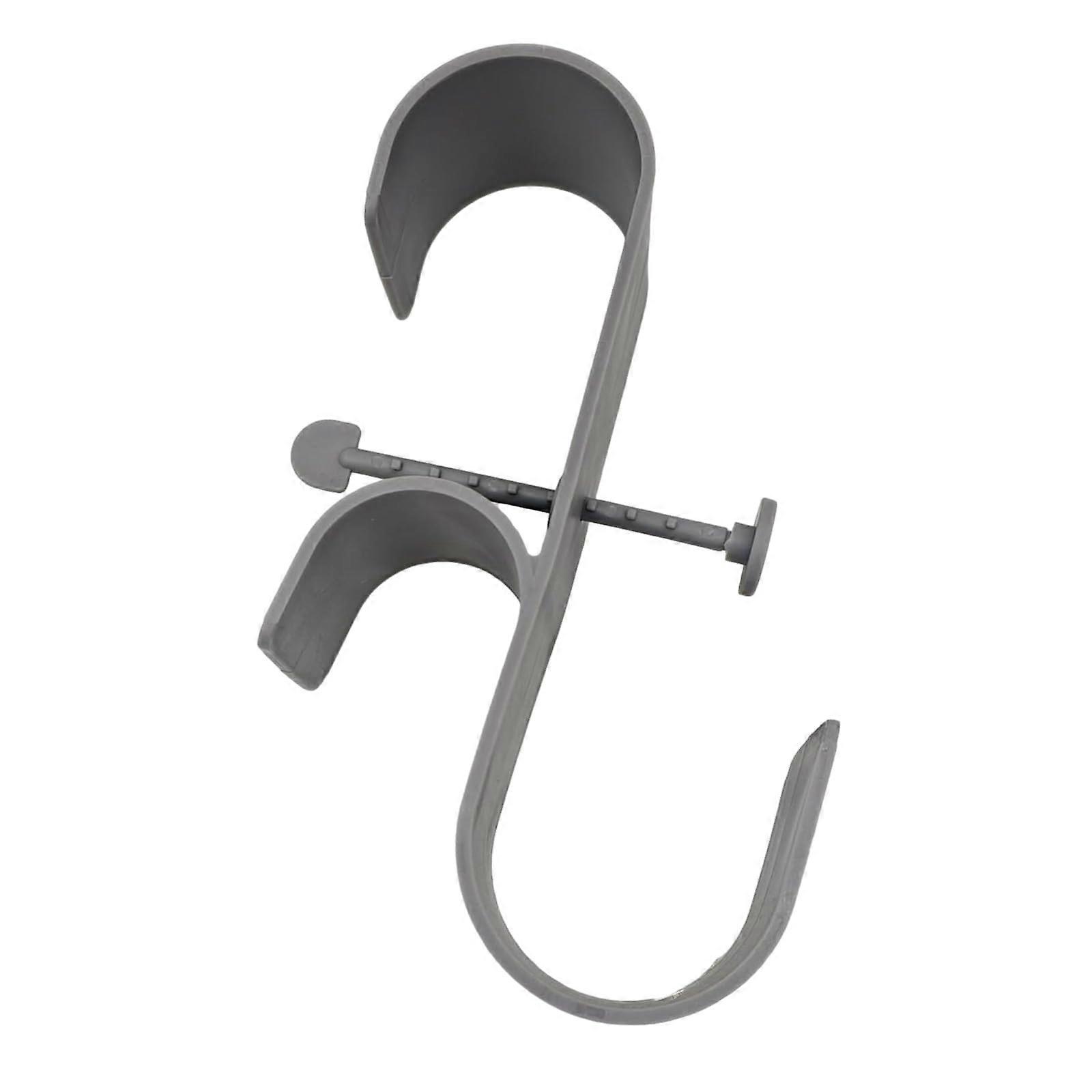 Pool Skimmer Holder with Adjustable Telescopic Hook for Ground Pool Pole Hanger and Leaf Net Storage