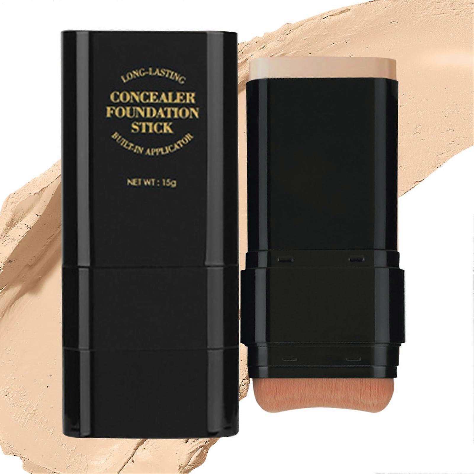 Foundation Stick with Concealer Double Head Full Coverage Long Lasting Moisturizing Makeup
