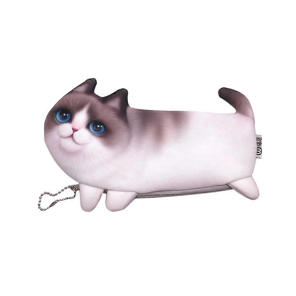 Cat Pattern Pen Bag for Storage Use Small Pencil Case Material