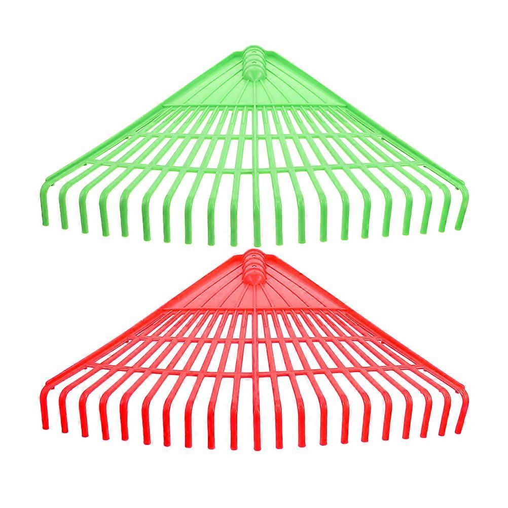 Assorted Color Garden Leaf Rake for Easy Planting Weeding and Cleaning High Hardness PP Material 2pcs Set