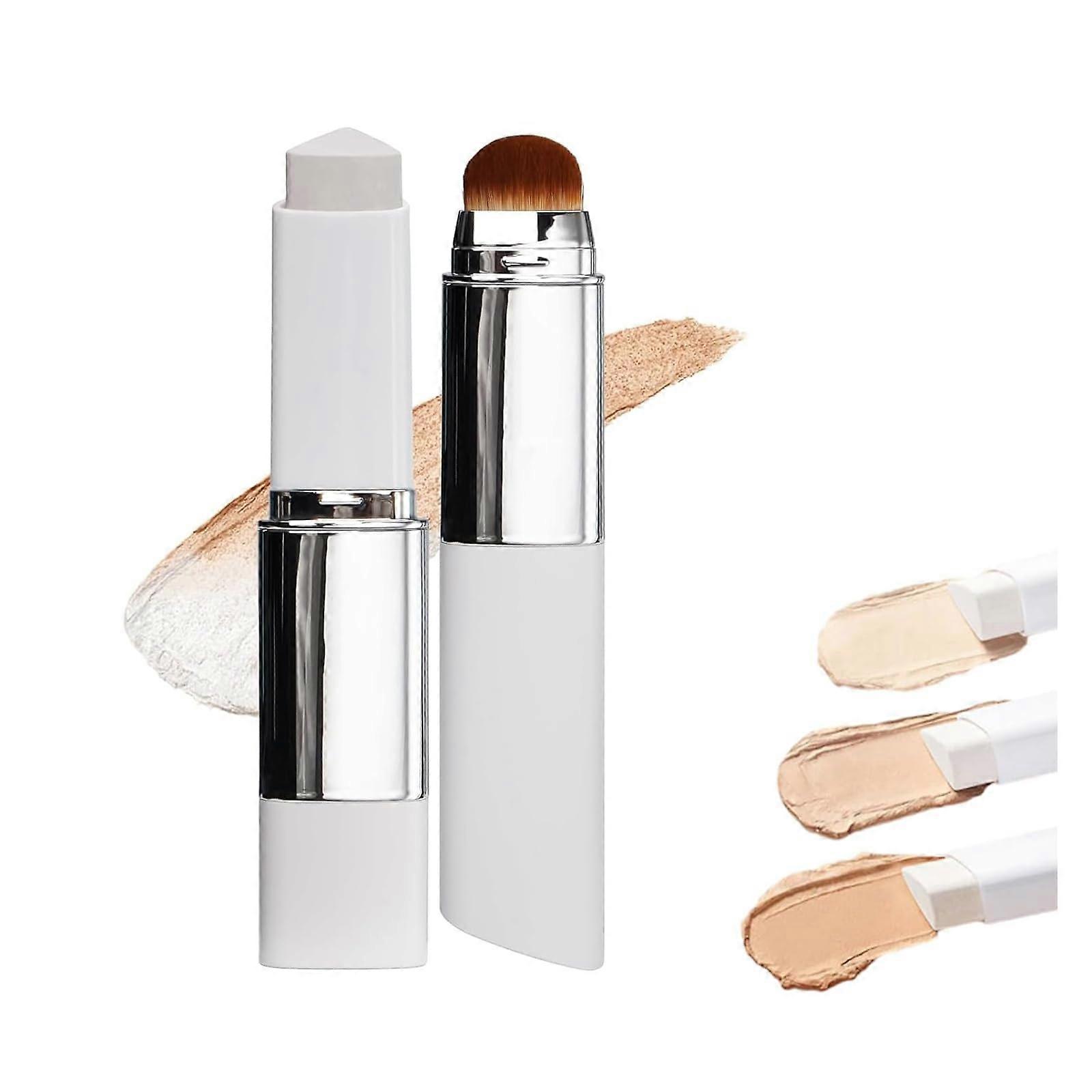 Color Changing Foundation Stick with Concealer, 3in1 Hydration Medium Shade for Smooth Finish