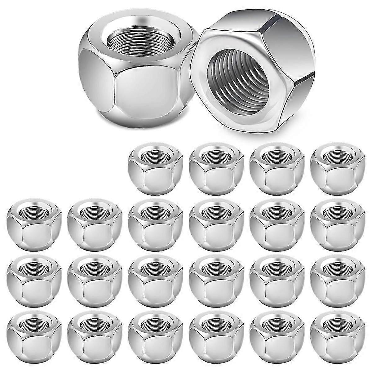 24 Packs 1/2-20 Inch Trailer Lug Nuts