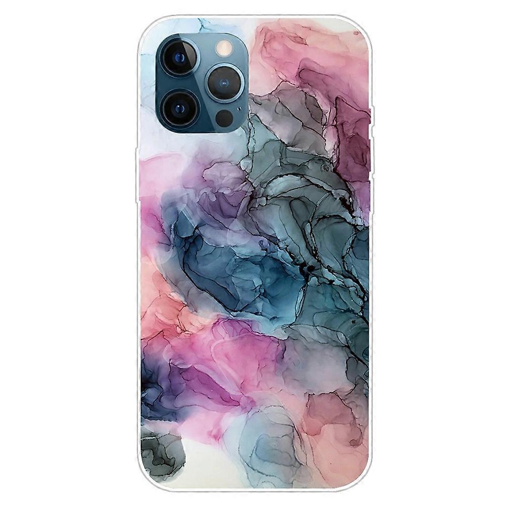 For iPhone 16 Pro Case Abstract Marble Pattern Printing TPU Phone Cover