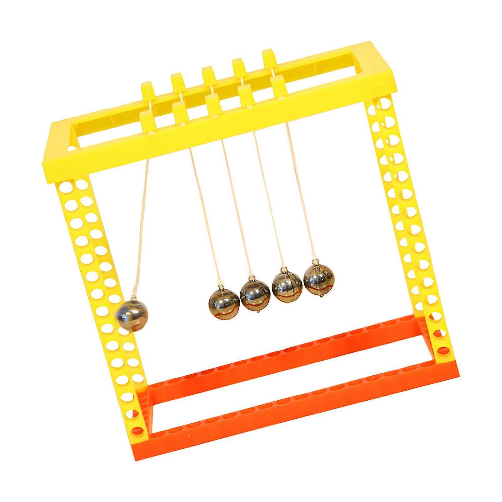 Friendly Plastic Newton's Cradle Educational Toy Safe for Kids Promoting Physics Discovery & Interactive Play Gift Multicolor