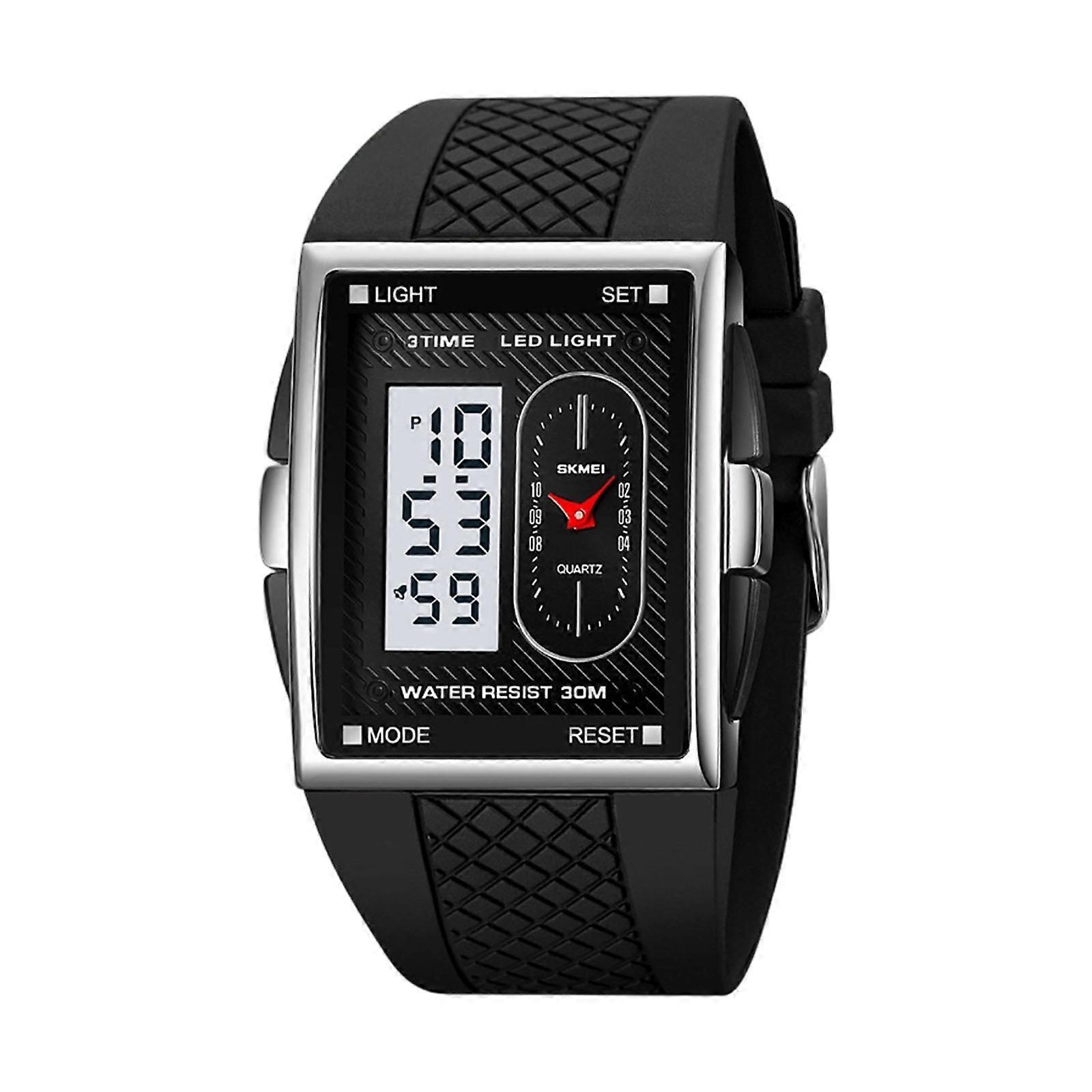 Multifunction Men's Electronic Utility Watch Featuring Alarm Step Counter Timer for Practical Everyday Applications Multicolor