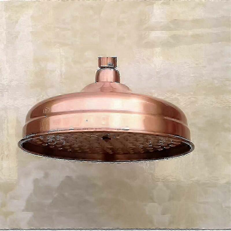 Gold High Pressure Fixed Shower Head, 20cm Diameter, Adjustable Angle Rain Shower