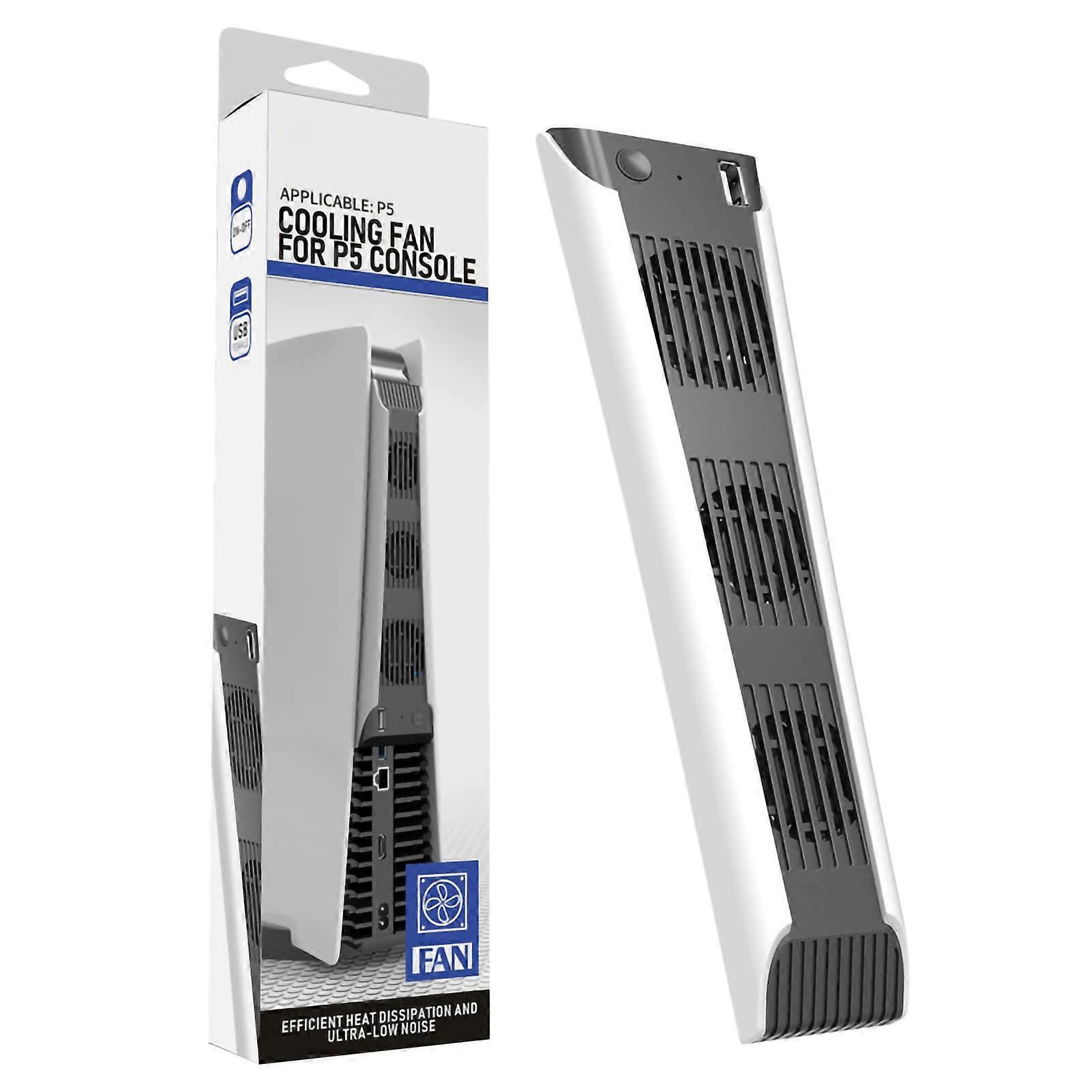 Cooling Fan with Noise Reduction, External USB Silent Operation for PlayStation 5 Console