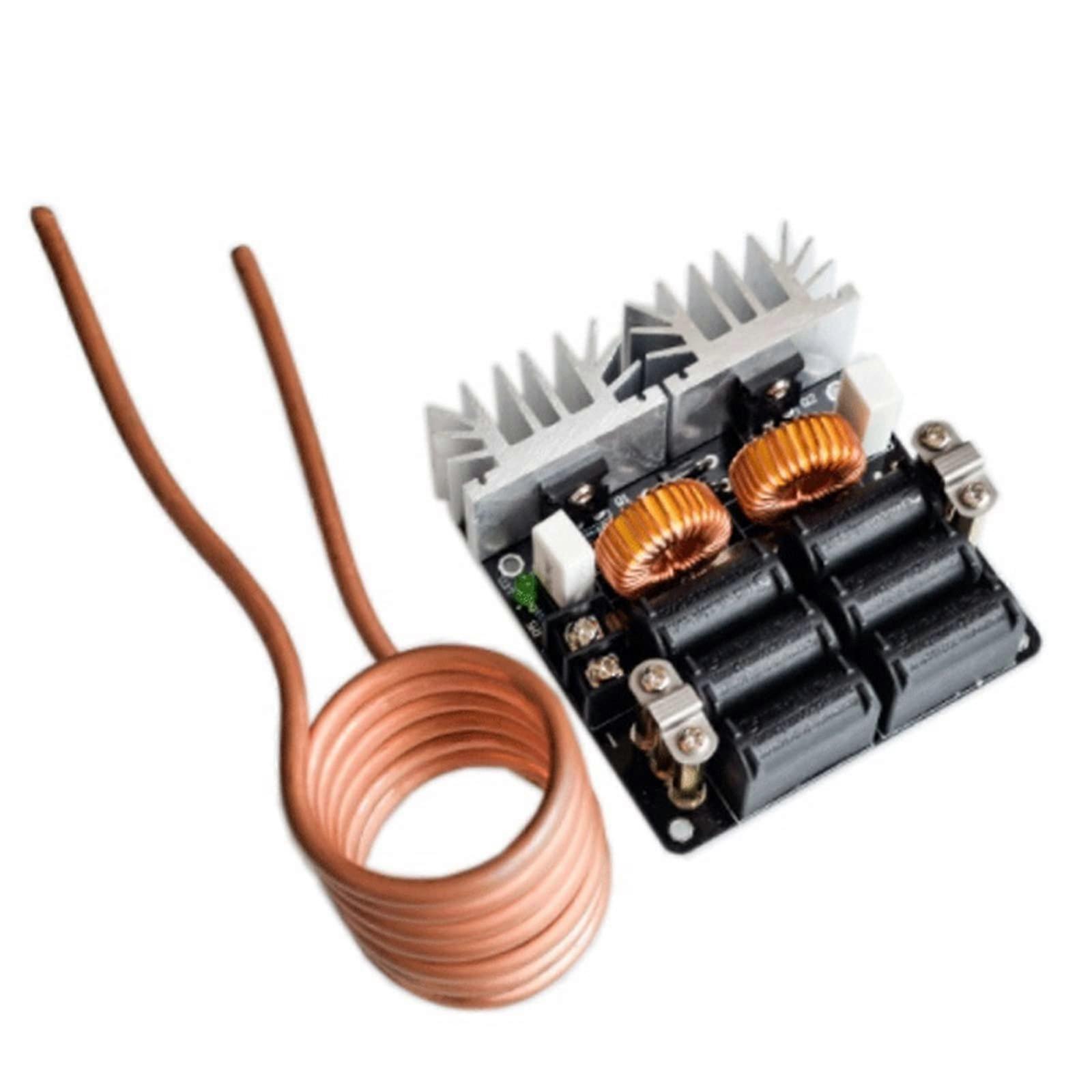 1000W ZVS Induction Heater Board 20A Low Voltage  Frequency Coil Kit with Rust Protection