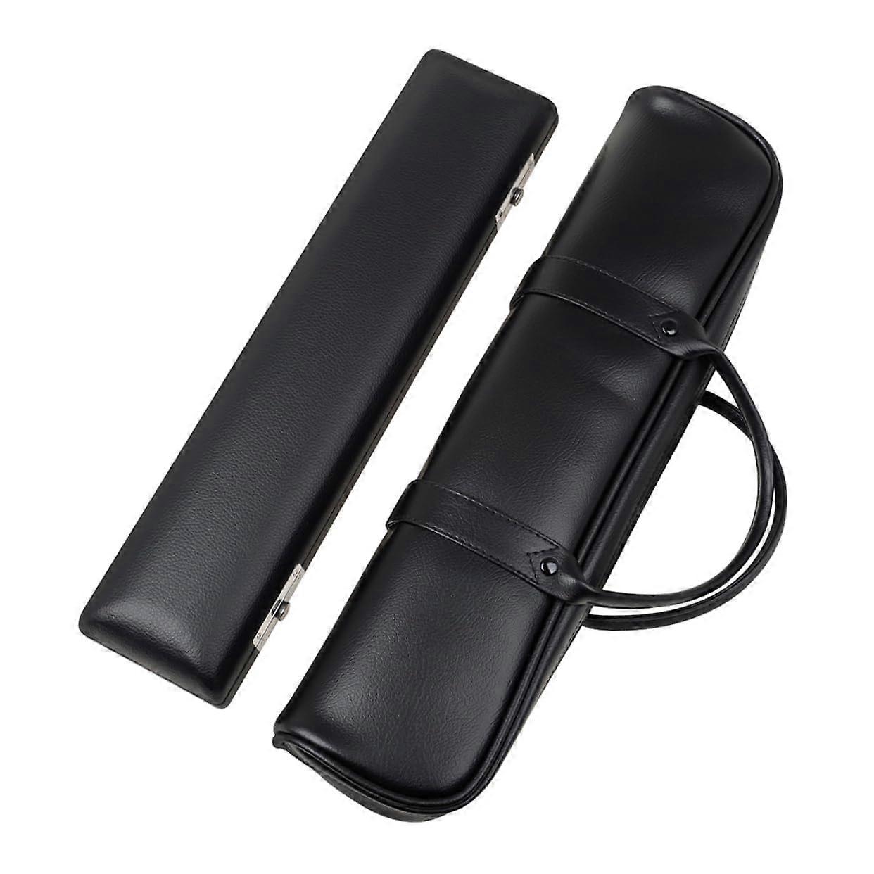 Durable Leather Flute Case with Zipper, Protective Flute Bag for Outdoor Use
